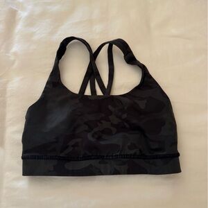 Dark Green Camouflage Women's Sports Bra Size 4